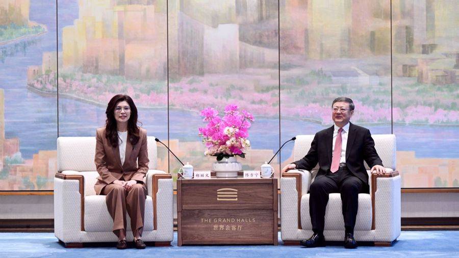 陈吉宁会见中国国民党主席郑丽文