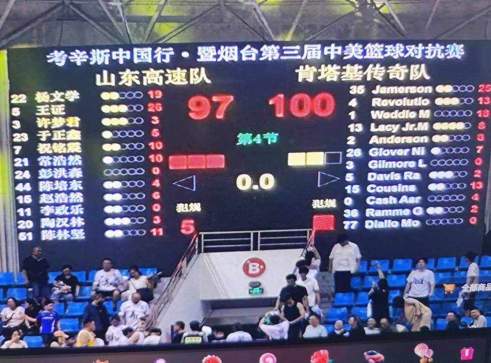 山东高速男篮惜败肯塔基传奇队，王证、杨文学表现不俗