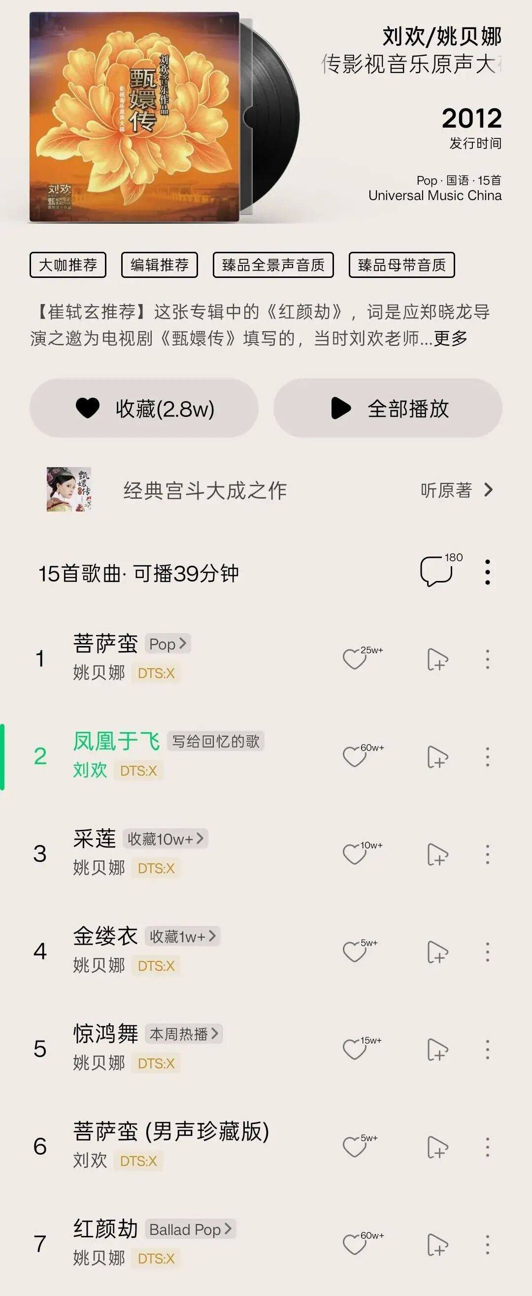 刘欢最瘦时只有104斤，其妻称外传“嗜酒致病”不准确；网友泪别：《甄嬛传》OST演唱者全部离世，今天恰逢姚贝娜45岁冥诞